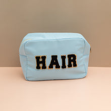 Load image into Gallery viewer, Large Travel Pouch HAIR Blue/ Black
