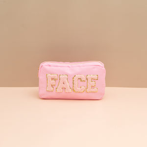 Small Travel Pouch FACE Pink/ Pink