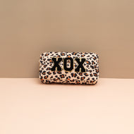 Small Travel Pouch XOX Leopard/ Black