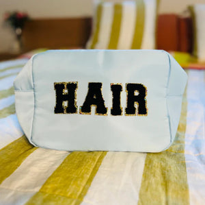 Large Travel Pouch HAIR Blue/ Black
