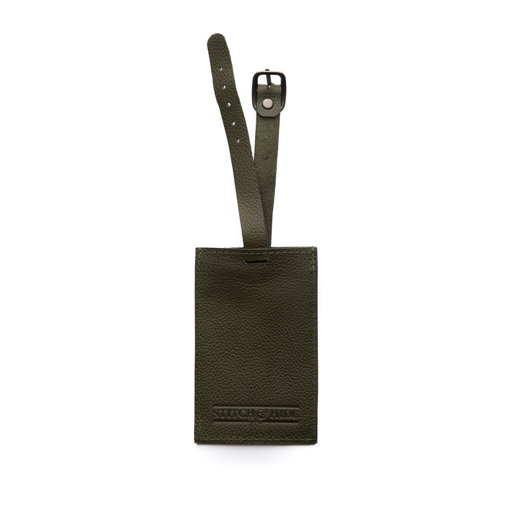Stitch & Hide Miles Luggage Tag - Olive